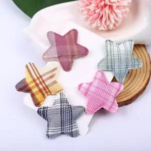 미니 체크별 집게핀 머리핀 헤어핀 반묶음핀 올림머리핀 미용실핀 포니테일핀 헤어집게핀