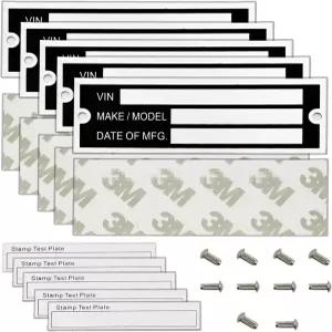 트레일러 VIN ID 플레이트 데이터 태그 빈 모델 식별 일련 번호 MFG 및 GVWR 날짜 화물 운송 트럭 보트용