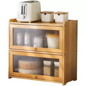 양념수납장 홈카페수납장 원목 2단