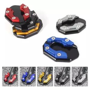 새로운 오토바이 자전거 킥 스탠드 익스텐더 풋 사이드 알루미늄 합금 확장 패드 지원 플레이트 액세서리