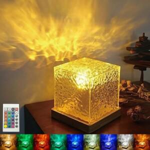 오션 웨이브 프로젝터 라이트 16 색 미드나잇 아우라 오로라 글로우 램프 홈 오피스 바 레스토랑 수중 야간