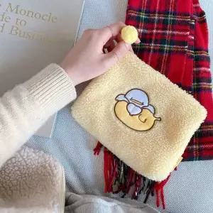 뽀글이 양털 파우치 2color/정품 오린이 캐릭터 사각