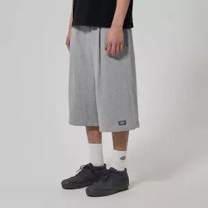 [매장정품] 디키즈 루즈핏 원 턱 스웨트 쇼츠 Melange 3861288