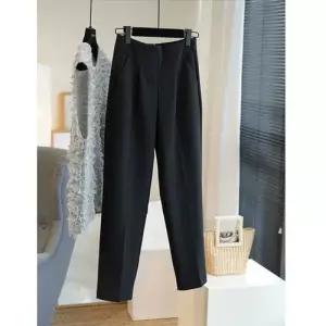 팬츠 여성용 여름 슬림핏 일자핏 파이프 정장 배기 9부 KS2