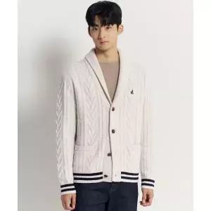매장정품 빈폴 BEANPOLE MEN 아란 숄넥 카디건 아이보리 BC5Z5AC440 661202