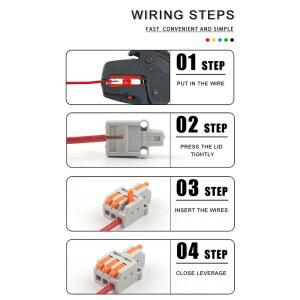 10PCS 범용 컴팩트 와이어 커넥터 배선 분배기 전기 28 소형 12AWG 케이블 빠른