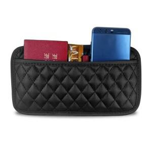 카드 휴대폰 열쇠 보관용 자동차 접착식 PU 가죽 정리함