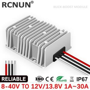 RCNUN DC 8-40V ~ 12V 13.8V 3A 6A 10A 20A 25A 부스트 벅 컨버터 전압  레귤레이터 자동차 RV 용 전원 공