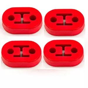 범용 자동차 고무 배기 행거 부싱 지지 파이프 마운트 장착 브래킷 절연체 2 홀 머플러 4 개