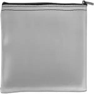 회색 확장 비닐 재사용 입금 가방 W x 6H 헤비 듀티 나일론 지퍼 내구성 은행 캐시백