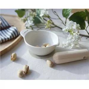 식재료 소금 깨갈이 미니 도자기 수동 절구 가정용 그라인더 조리도구 다지기