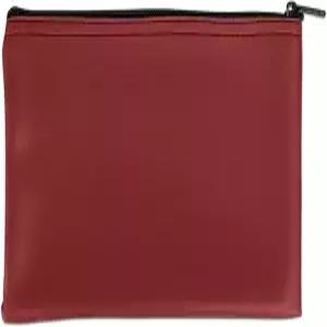 버건디 수표와 서류를 보관 있는 헤비 듀티 지퍼가 달린 Wx 6H 비닐 재사용 입금 가방 확장