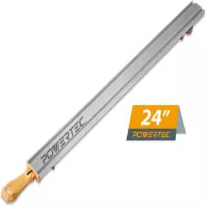 POWERTEC 24인치 원형 톱 가이드/라우터 공구 직소 및 드릴 프레스용 가장자리 합판 절단용 목공용 다도