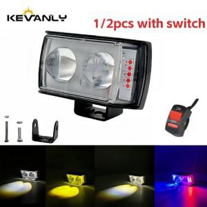 오토바이 LED 성 노출증 운전 안개 빛 보조 스포트 라이트 ATV SUV 액세서리 12-32V에 대 한 4 색