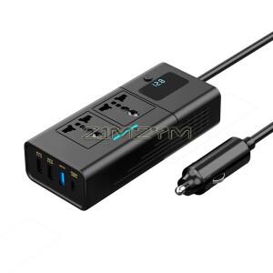 차량용 전원 인버터, 200W DC 12V-110V/220V AC PD 30W, QC3.0 18W  2 USB 포트 충전기 어댑터, 플러그 컨