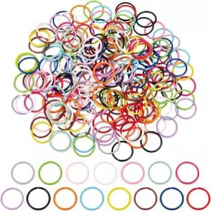 팬더홀 12mm 멀티컬러 225pc 오픈 링 15가지 색상 16게이지 팔찌 목걸이 체인 초커용 대형 - DIY 공예품