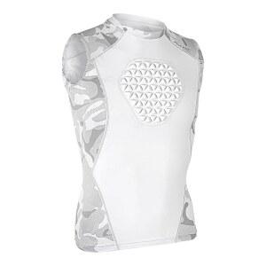 유소년 야구 가슴 보호대 소프트볼 패딩 압축 셔츠 지원 축구 라크로스 하트 흉골 화이트 /카모