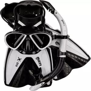 마레스 XOne Maa 스노클링 장비 세트 부드러운 실리콘 페이스 가 된 와이드 비전 마스크 인체공학적 스노클