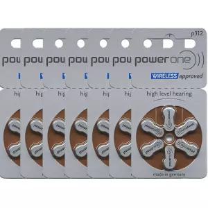 파워 원 사이즈 312 아연 공기 보청기 배터리 수은 없음 42개