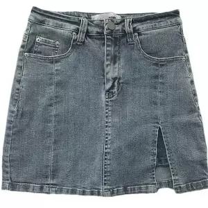 [라일리여성의류] Rly 캐주얼 청치마 슬릿 하이웨이스트 스커트 데님 A