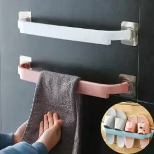 욕실슬리퍼걸이 무타공수건걸이 벽부착형 다용도정리 방수재질 1개
