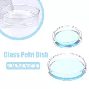 90/75/60/35mm 유리 실험실 화학 장비 투명 유리 페트리 접시 세포 멸균