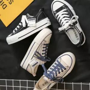 클래식 여성 키높이 캔버스화 여자 단화 통굽 스니커즈 해피포레