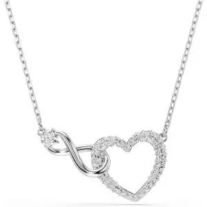 Swarovski 스와로브스키 Hyperbola 펜던트 Heart and Infinity 화이트 로듐 플레이트 569281