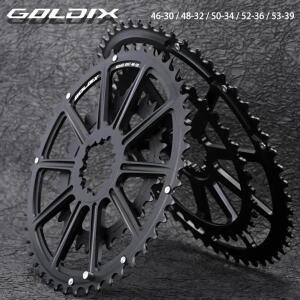 GOLDIX 도로 자전거 크랭크 셋 체인 링 53-39T 52-36T 50-34T 48-32T 46-30T 사양 SHIMANO 및 SRAM 10 11S
