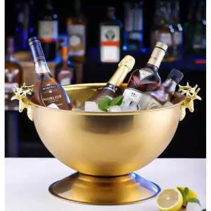 스텐 대형 샴페인 버킷 아이스 스틸 술집 바 얼음 쿨러 바구니 파티 양주 맥