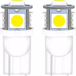 ZIMISI 194 LED 전구 5SMD 5050 칩 태그 조명 12V 6000K 화이트 웨지 베이스 168 T10 2825 교체 자동차