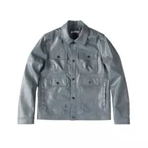 빠니깔레 [] 에코레더 트러커점퍼스타일 인조가죽 숏버튼블루종 m-ipjp04bl (P001910583) 491502Moony