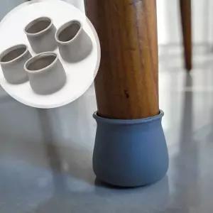 [알티피아]긁힘방지 실리콘 의자발커버 그레이 4P 의자다리