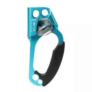 암벽 등반 등강기 클라이밍 추락방지 장비 오른손 로프 블루 빙벽