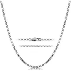 12011742 남자 목걸이 심플 패션 가벼운 남성 여성 민감성 피부를 위한 산쓰리 2.2mm 순수 티타늄 쿠바 링