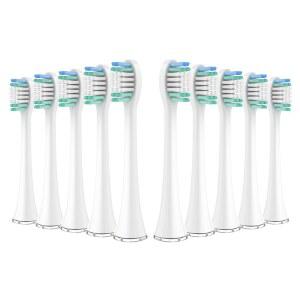 교체용 칫솔 헤드, 아쿠아소닉 블랙 시리즈 프로 바이브 듀오 전동 리필 나일론 강모