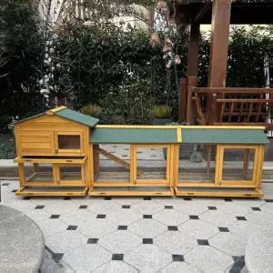 야외 반려동물 철장 형 나무 실외 토끼집 55 목재 사육장 색상