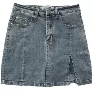 [라일리여성의류] Rly 캐주얼 청치마 슬릿 하이웨이스트 스커트 데님 A