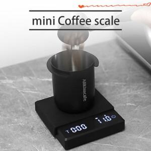 미니 전자 저울 스마트 터치 스크린 타이밍 핸드 브루잉 이탈리아 커피용 휴대용 충전식 정밀