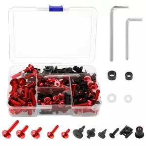 야마하 혼다 가와사키 스즈키 BMW 오토바이 장착 키트용 윈던스 194pcs/set M5 M6 페어링 볼트 와셔 너트