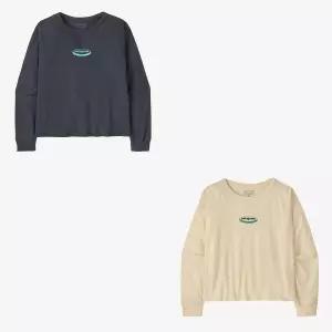 매장정품 PATAGONIA 파타고니아 [](37869R5GN)26SS 우먼즈 롱-슬리브드 ’95 오벌 로고 이지 컷 티셔츠 136