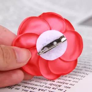 코사지꽃 카멜리아 코사지 꽃 코랄핑크 6cm