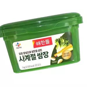 해찬들 사계절쌈장 1K 업소용 대용량 고기