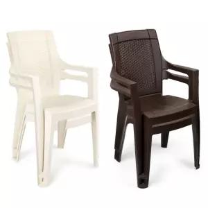 행사용 편의점 플라스틱 포장마차 등받이 의자 2개