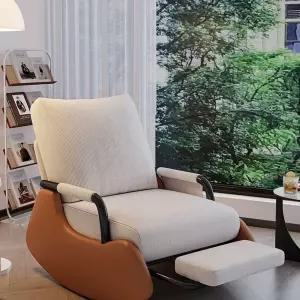 에블 슬라이딩소파 천연가죽 1인 리클라이너 C타입커피색풀가죽조절기능