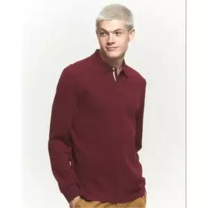 헤지스 HAZZYS 레드 긴팔 피케 카라 티셔츠 HZTS4D431R3 133627