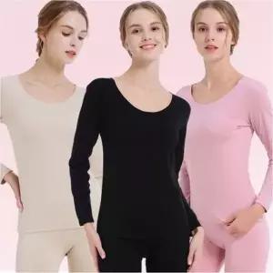 여성 겨울내복 따뜻한 기모안감 슬림핏 이너 내의 상하의 세트