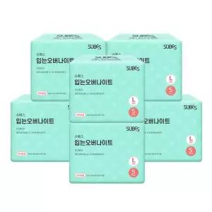 슈베스 입는 오버나이트 생리대 대형 특대형 5P x6팩 / 팬티형 입오버 입는생리대