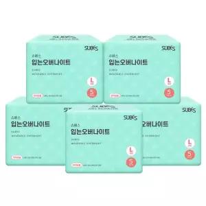 슈베스 입는 오버나이트 생리대 대형 특대형 5P x5팩 / 팬티형 입오버 입는생리대