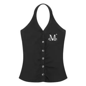 MUCENT 메라 홀터넥 크롭 슬리브리스 나시 (4컬러) 103712